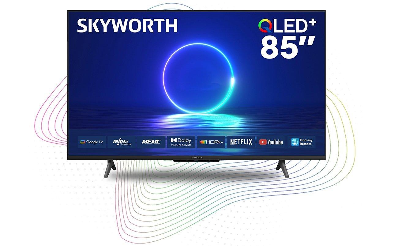 Skyworth, 85 Inch, QLED, Google TV, 120Hz - eXtra